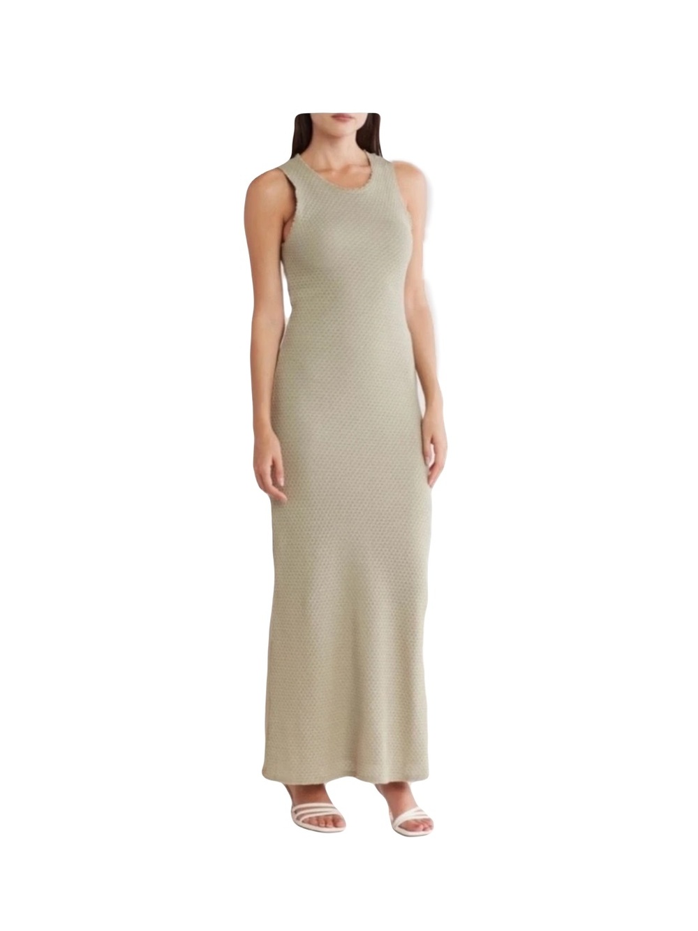 Rag & Bone Carine textured knit maxi light sage dress Fall Winter S